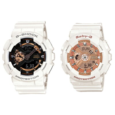 CASIO カシオ Gショック ベビーG 腕時計 ペアウォッチ メンズ レディース アナデジ ホワイト 樹脂バンド GA-110RG-7ABA-110-7A1 ブラックフライデー
