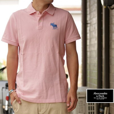 アバクロ Abercrombie&Fitch ポロシャツ Polo Shirts 着心地抜群♪シルエット抜群♪ PINK ピンク GOLF ゴルフウェアに♪
