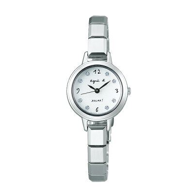 【国内正規品】 アニエスベー ソーラー スワロフスキー agnes b. 時計 腕時計 22mm シルバー×メタルブレスレット FBSD951 レディース アニエス・ベー アニエスb. 【送料無料】