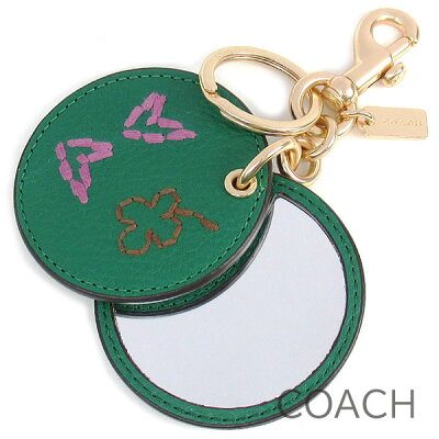 無料バレンタインラッピング! コーチ COACH キーホルダー レディース バッグチャーム キーリング レザー 鏡付き ミラー付き ナスカン付き 【送料無料(ネコポス メール便)】 ブランド コーチ正規品販売店 直営アウトレット店より直輸入 【あす楽】