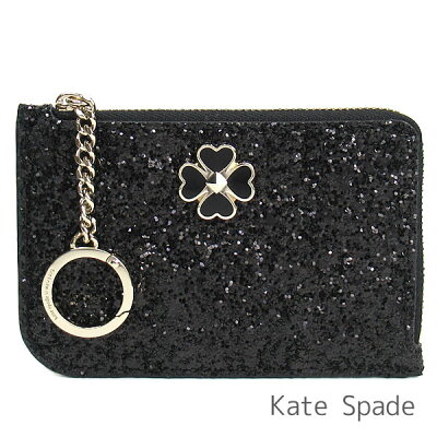 ケイトスペード kate spade 小銭入れ レディース コインケース カードケース キーケース グリッター L字ラウンドファスナー 【送料無料(ネコポス メール便)】 ブランド ケイトスペード正規品販売店 直営アウトレット店より直輸入 【あす楽】