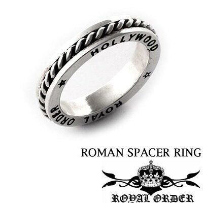 ロイヤルオーダー メンズ レディース リング Royal Order ROMAN SPACER RING SR137 指輪 シルバー ジュエリー ハリウッド セレブ 愛用 LEON レオン SAFARI サファリ 雑誌 多数 掲載 スタイル インポート アクセサリー ブランド ファッション ペアリング プレゼントにも