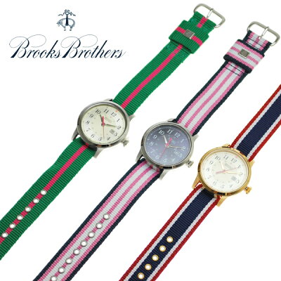 ブルックスブラザーズ 腕時計 BROOKS BROTHERS 全3色 31mm リボンベルトウォッチ ナイロンベルト レディース 取り替え可能 【アメトラ】