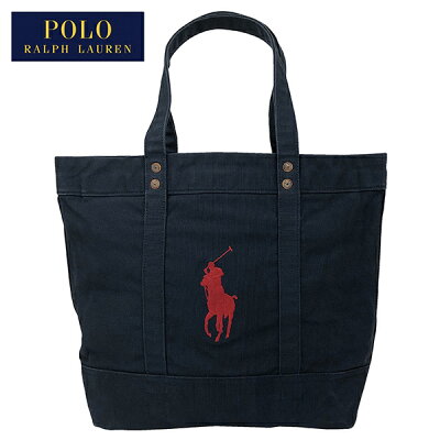 ラルフローレン トートバッグ ビッグポニー POLO RALPH LAUREN ポロ メンズ レディース 男女兼用 BIGPONY キャンバス マザーズバッグ 紺 ネイビー フラッグ