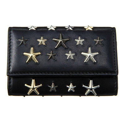 ジミーチュウ キーケース メンズ レディース ブラック JIMMY CHOO NEPTUNE LTR BLACK/METALLIC MIX ブラック 誕生日 ブランド かっこいい プレゼントにも 高級 20代 30代 40代 50代 60代