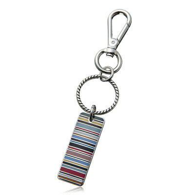 ポールスミス Paul Smith キーリング M1A KEYR ASTAG 92 シルバーマルチストライプ Stripe Tag Keyring 誕生日 ブランド プレゼントにも 高級 ポイント消化