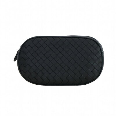 【クーポン12/4 19:59迄】ボッテガヴェネタ メンズ ショルダーバッグ 563906 VO0AD 1000 ブラック BOTTEGA VENETA イントレチャート 本革 レザー ハンドメイド 高級 ブランド ウエストバッグ ボディバッグ 誕生日 プレゼント