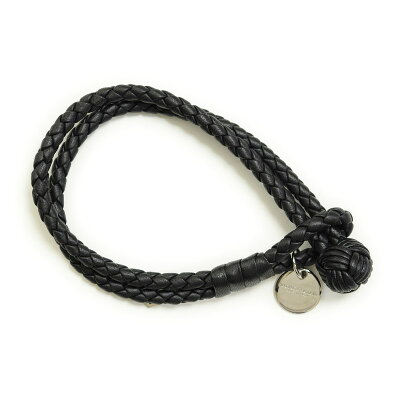 【キャッシュレスで5%還元】ボッテガヴェネタ ブレスレット ユニセックス ブラック BOTTEGA VENETA 113546 V001D 1000 S