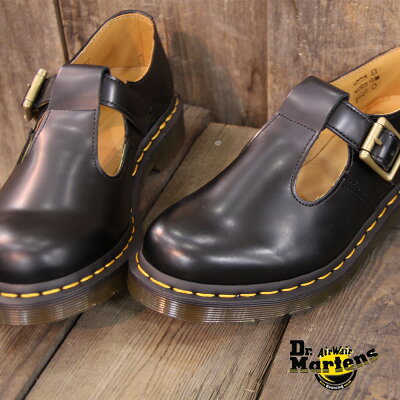 【★国内正規品★】【あす楽】 ドクターマーチン レディース シューズ ストラップ Dr.Martens 14852001 CORE POLLEY T-BAR BLACK コア ポーリー 靴 【マーチン 8ホール 3ホール に並ぶ人気】