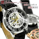 サルバトーレマーラ サルバトーレマーラ Salvatore Marra 選べる3種類 機械式 手巻き式 メンズ 腕時計 レザーベルト SM16101-SSWH SM16101-SSBK SM16101-PGBK