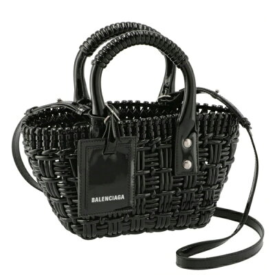 バレンシアガ BALENCIAGA 2022年春夏新作 ショルダーバッグ ビストロ XXS ミニバッグ バスケット ブラック 678028 2IE2Y 1000【2022SS】