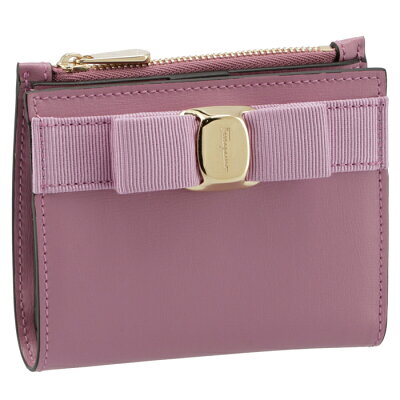フェラガモ FERRAGAMO 2021年秋冬新作 財布 二つ折り レディース NEW VARA ヴァラ リボン ミニ財布 746809 ライラック系 22E009 0055 0510