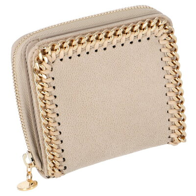 ステラマッカートニー STELLA MCCARTNEY 財布 二つ折り ミニ財布 コンパクト財布 ファラベラ Falabella ベージュ×ゴールド 581236 W9355 9300