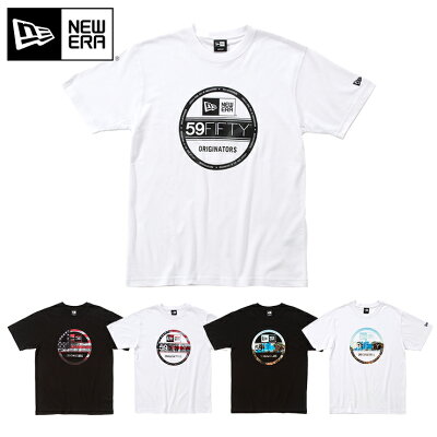 オンスポッツ別注 ニューエラ Tシャツ NEW ERA ブランド おしゃれ ストリート newera WOODLAND CAMO BLACK カモフラ 迷彩柄 CITY LANDSCAPE STARS BIG ホワイト ブラック 白 黒 半そで 半袖 半そでTシャツ 半袖Tシャツ 限定 別注
