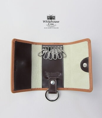 【ポイント11倍】ホワイトハウスコックス キーケース タン/ハバナ ロンドンカーフ キーケースウィズリング S9692 Whitehouse Cox LONDON CALF TAN/HAVANA