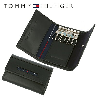 トミーヒルフィガー TOMMY HILFIGER キーケース 31TL17X017-001 (0094-5692/01) ブラック (6キーホック) レザー(革) メンズ 男性 トミー シンプル