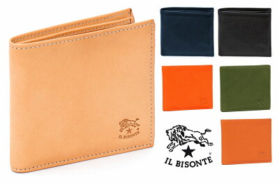 イルビゾンテ(Il Bisonte)レザー二つ折り財布/メンズ/Man's Bi-Fold Wallet in Cowhide Leather C0487【あす楽対応_関東】