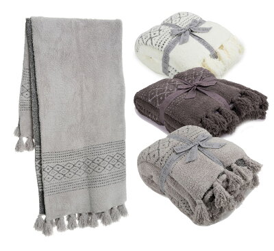 ベアフットドリームス(Barefoot Dreams)Luxe Cozychicシングルサイズブランケット/フリンジ付き毛布/CozyChic Luxe Casa Throw【あす楽対応_関東】
