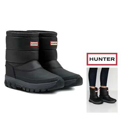 HUNTER BOOTS【ハンター】レディース ショート スノー ブーツ【 HUNTER WOMENS ORIGINAL INSULATED SHORT SONW BOOT 】ショート丈・スノーブーツ・長靴color : 【 BLACK 】ブラック
