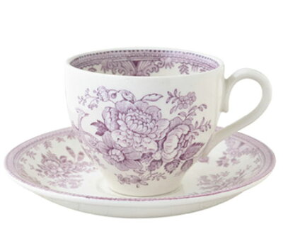 バーレイ 英国食器 Burleigh プラムアジアティックフェザンツ ティーカップ&ソーサー 180ml 花柄/おしゃれ/かわいい/おすすめ/ギフトセット