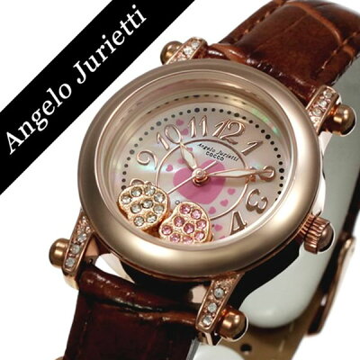 アンジェロジュリエッティ 腕時計 AngeloJurietti 時計 アンジェロ ジュリエッティ時計 Angelo Jurietti 腕時計 レディース ピンク AJ3110-3-BR 人気 ブランド 革 ベルト おしゃれ 可愛い プチプラ ローズゴールド ピンク ゴールド ギフト プレゼント 送料無料