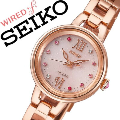 【5年保証対象】セイコー 腕時計 SEIKO 時計 セイコー 時計 SEIKO 腕時計 ワイアード エフ WIRED f レディース ピンク AGED093 正規品 人気 ブランド プレゼント ギフト ビジネス メタル ソーラー かわいい ピンクゴールド 防水 送料無料