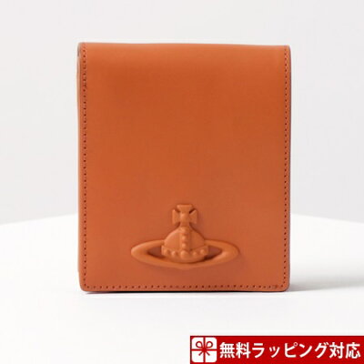 ヴィヴィアンウエストウッド 財布 メンズ 折財布 二つ折り ラバーカラーORB オレンジ Vivienne Westwood ヴィヴィアン ウエストウッド