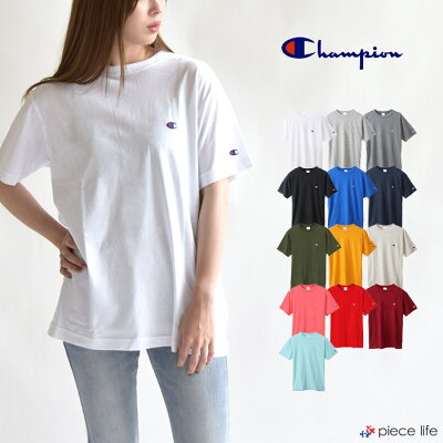 チャンピオン tシャツ Champion C3-P300 Championロゴ 定番無地Tシャツ ワンポイント シンプルT 無地 メンズ半袖Tシャツ 2019ss Tシャツ Basicシリーズ tシャツ メンズ レディース ユニセックス 男女兼用 トップス 半袖Tシャツ C3-C359 白T