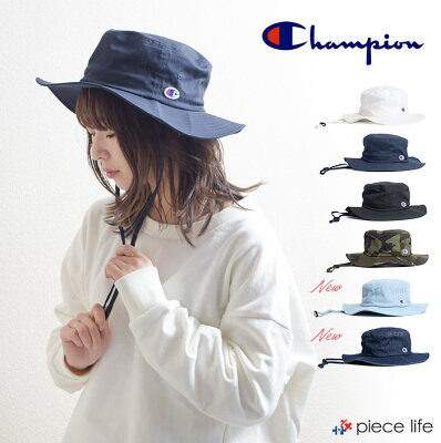 10%OFF チャンピオン アドベンチャーハット 帽子 Champion CHAMPION サファリハット ハット バケツハット 187-006A ワッチ レディース メンズ 男女兼用 ユニセックス ペア アウトドア 海外旅行 ワンポイント 無地