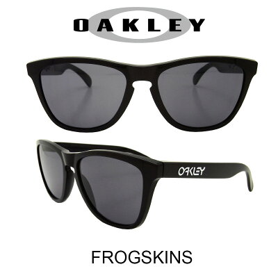 OAKLEY サングラス オークリー 野球 Sunglasses FROGSKINS 306 Polished Black/Grey(オークリー サングラス フロッグスキン ブラック/グレー)