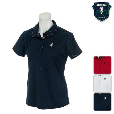 【30%OFF】アドミラルゴルフ レディース 春夏モデル シャツ ポロシャツ エンボス Admiral GOLF 【19】M L LL ゴルフ adla930 ゴルフウエア レディース 春夏