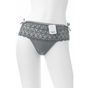 50%OFF セール オーバドゥ Aubade タンガ Tバック BAHIA COUTURE レディース 下着 インポート 高級 ランジェリー セクシー レース 編み上げ 色気 大きいサイズ ギフト プレゼント 20 30 40 50 代 グレー M L XL Au205MI BO71
