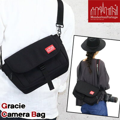【ポイント10倍】 ManhattanPortage マンハッタンポーテージ 正規品 Gracie Camera Bag グレイシー カメラバッグ ショルダーバッグ 一眼レフ メンズ レディース 男女兼用 ブラック MP1545