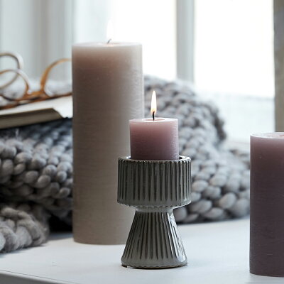 RUSTIC キャンドル 7色 466100【LENE BJERRE DESIGN デンマーク ろうそく ローソク 蝋燭 インテリア雑貨 おしゃれ ベロアリボン 北欧雑貨】