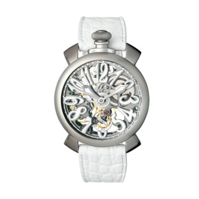 【24回払いまで無金利】 国内正規品 GAGA MILANO ガガミラノ MANUALE 48MM SKELETON 手巻き メンズ腕時計 送料無料 5310.01 ラッピング無料