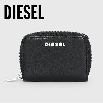 【DIESEL】diesel ディーゼル X06642 24 ZIP POCKET WALLET ラウンドジップ小銭入れ レザー ブラック 黒 メンズ プレゼント