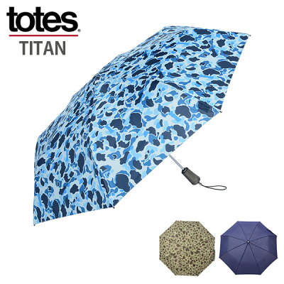 TOTES トーツ 折りたたみ傘 TOTES TITAN タイタン 60cm 3sec 7559 メンズ レディース 自動開閉 オートマチック ワンプッシュ【ポイント10倍】【送料無料】