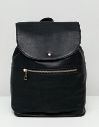 エイソス エイソス レディース バックパック・リュックサック バッグ ASOS DESIGN soft backpack with zip detail in black Black