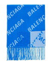 バレンシアガ 【送料無料】 バレンシアガ レディース マフラー・ストール・スカーフ アクセサリー Logo Wool Blanket Scarf Blue