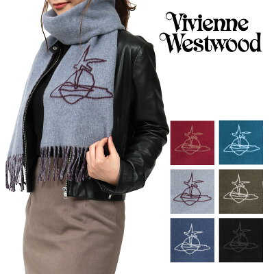 ヴィヴィアンウエストウッド マフラー レディース メンズ 19AW 柄 Vivienne Westwood | ウール ブランド専用ギフトBOX付き ブランド プレゼント ギフト 秋冬 防寒