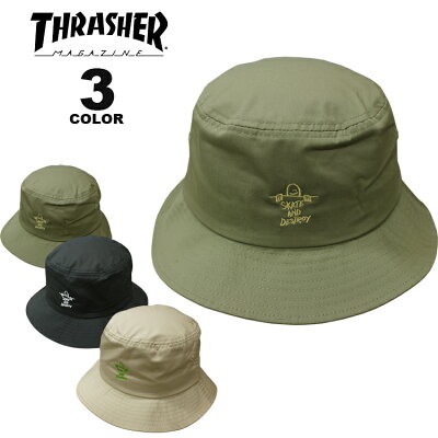 【公式】 スラッシャー ハット THRASHER GONZ SAD BUCKET HAT バケットハット 帽子 全3色 メンズ レディース ユニセックス マークゴンザレス ゴンズ