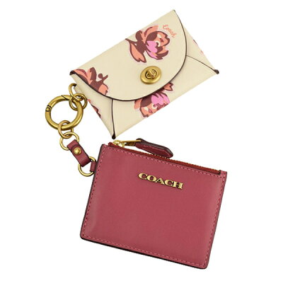 【28日20時〜2日10時までP10倍】コーチ COACH ショップ袋付き カード ケース 小銭入れ 花柄 アウトレット 86407b4cah-zz | 定期入れ カード入れ コインケース ICカード 使いやすい 小さい レディース かわいい 可愛い おしゃれ ブランド レザー PVC フラワー