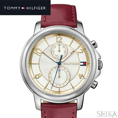トミーヒルフィガー TOMMY HILFIGER 1781816 (234)時計 腕時計 レディース ホワイト×ゴールド レッド レザー 赤い腕時計