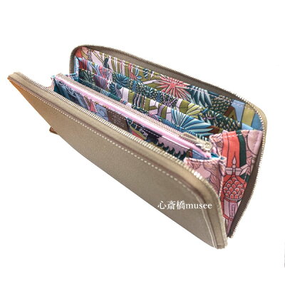 ≪新品≫エルメス アザップ シルクイン ラウンドファスナー 長財布 エトープ "アニマポリス" モーヴシルベストル/ブルーデュノール エプソン シルク シルバー金具 HERMES Wallet Azappe Silkin 箱 リボン ラッピング グレー