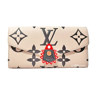 ≪新品≫LOUISVUITTON ルイヴィトン 2020-21年AW 限定 モノグラム クラフティ アンプラント ポルトフォイユ・サラ ウォレット クリーム M69514 LV 箱リボン ラッピング フラップ長財布