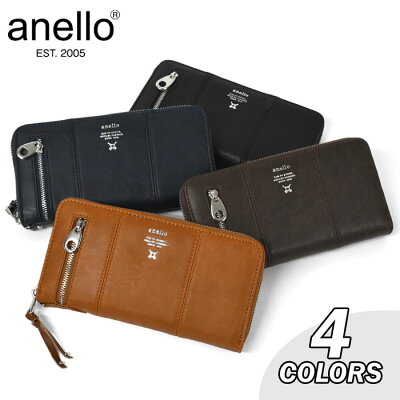 anello アネロ 財布/フェイクレザー プレミアム ラウンドファスナー 長財布 /レディース メンズ ラウンドジップ 長サイフ 財布 小銭入れあり 女性 かわいい おしゃれ 無地 シンプル 合成皮革 合皮 革 レザー/anello アネロ AU-D0691 正規品 ブランド r