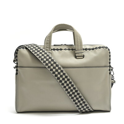 【ポイント10倍】ボッテガヴェネタ BOTTEGA VENETA ブリーフケース ビジネス バッグ A4サイズ収納可 メンズ レザー グレージュ MADE IN ITALY
