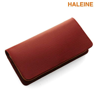 HALEINE ブランド 牛革 長財布 レディース 母 女性 プレゼント サイフ ギフト 本革 レッド 赤 カードが沢山入る 春財布 ギフト 4FA (07000008r)