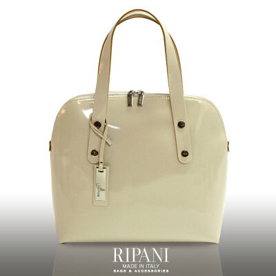 RIPANI/リパーニ イタリア製 牛革 エナメル ハンドバッグ A4 対応/レディース 本革 レザー フォーマルバッグ ショルダーバッグ 肩掛け ビジネスバッグ 革バッグ ギフト (07000178r)