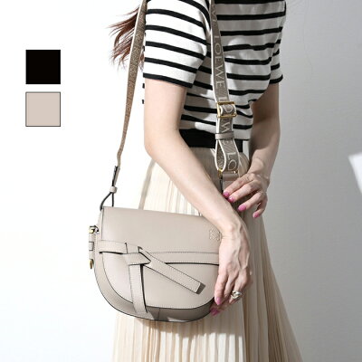 LOEWE ロエベ GATE ゲート バッグ ショルダーバッグ スモールバッグ A650T20X40 レディース SAND サンド ベージュ BLACK ブラック 黒 カーフレザー ロゴ ストラップ 斜め掛け アナグラム シンプル 人気 おすすめ ギフト 【WMPU】